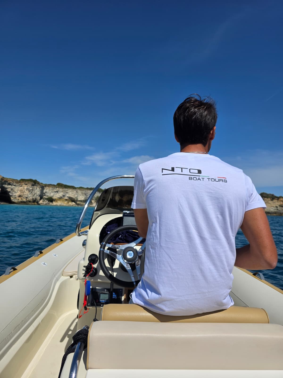 Coastal scenery of Otranto seen from the sea — North tour NTO Boat Tours