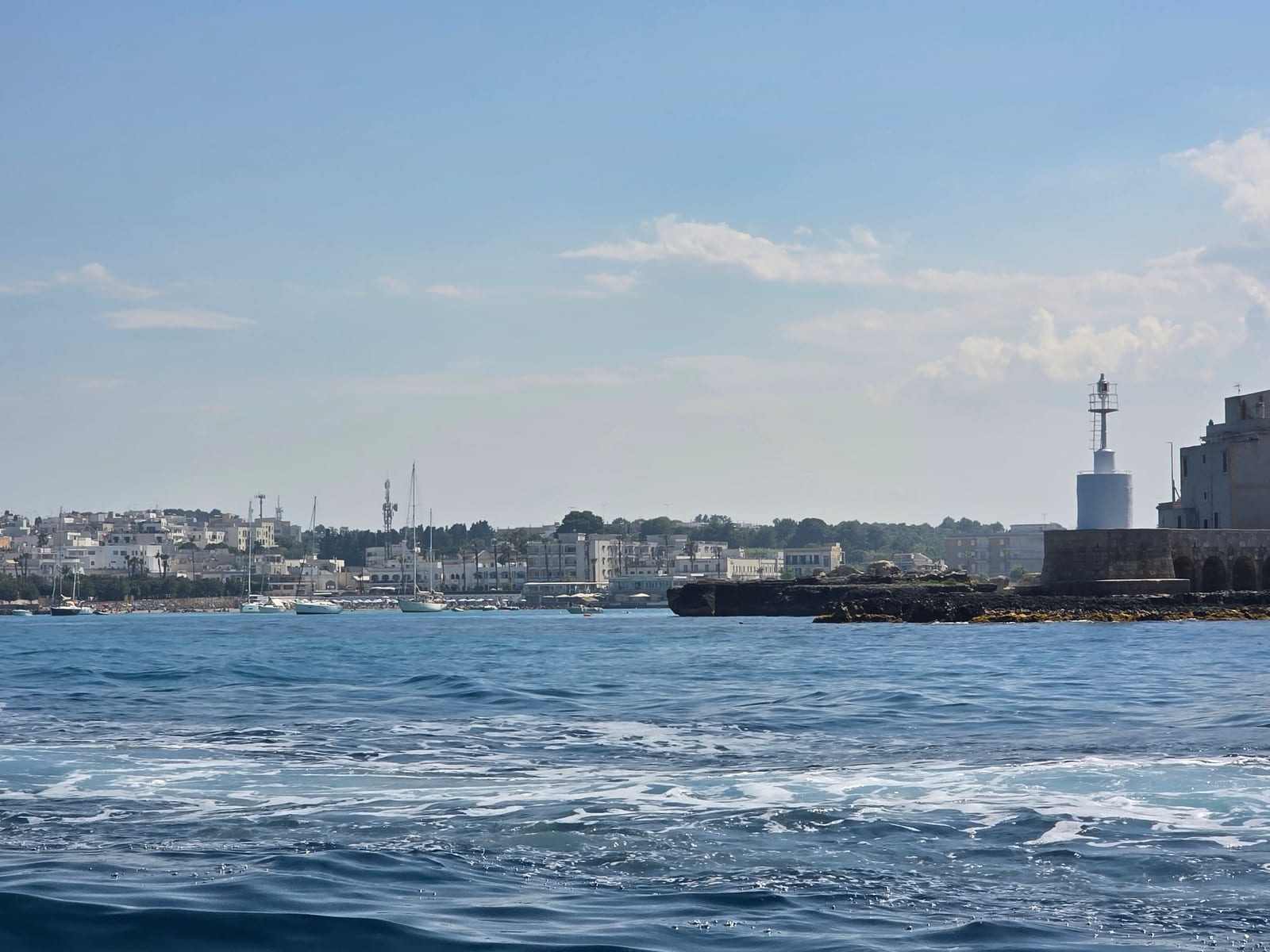 Coastal scenery of Otranto seen from the sea — North tour NTO Boat Tours