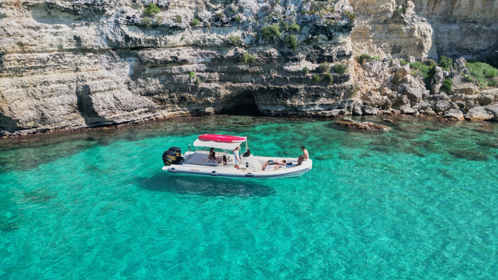 Coastal scenery of Otranto seen from the sea — North tour NTO Boat Tours